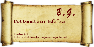 Bottenstein Géza névjegykártya